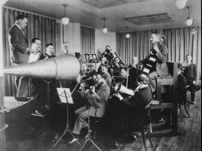 Stereo imaging diagram showing left-right placement